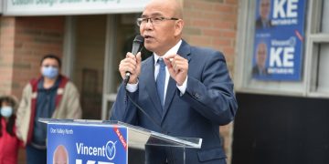 当谷北选区候选人柯文彬竞选办公室开张