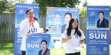 万锦市第二选区市议员候选人孙志峰竞选办公室正式启动